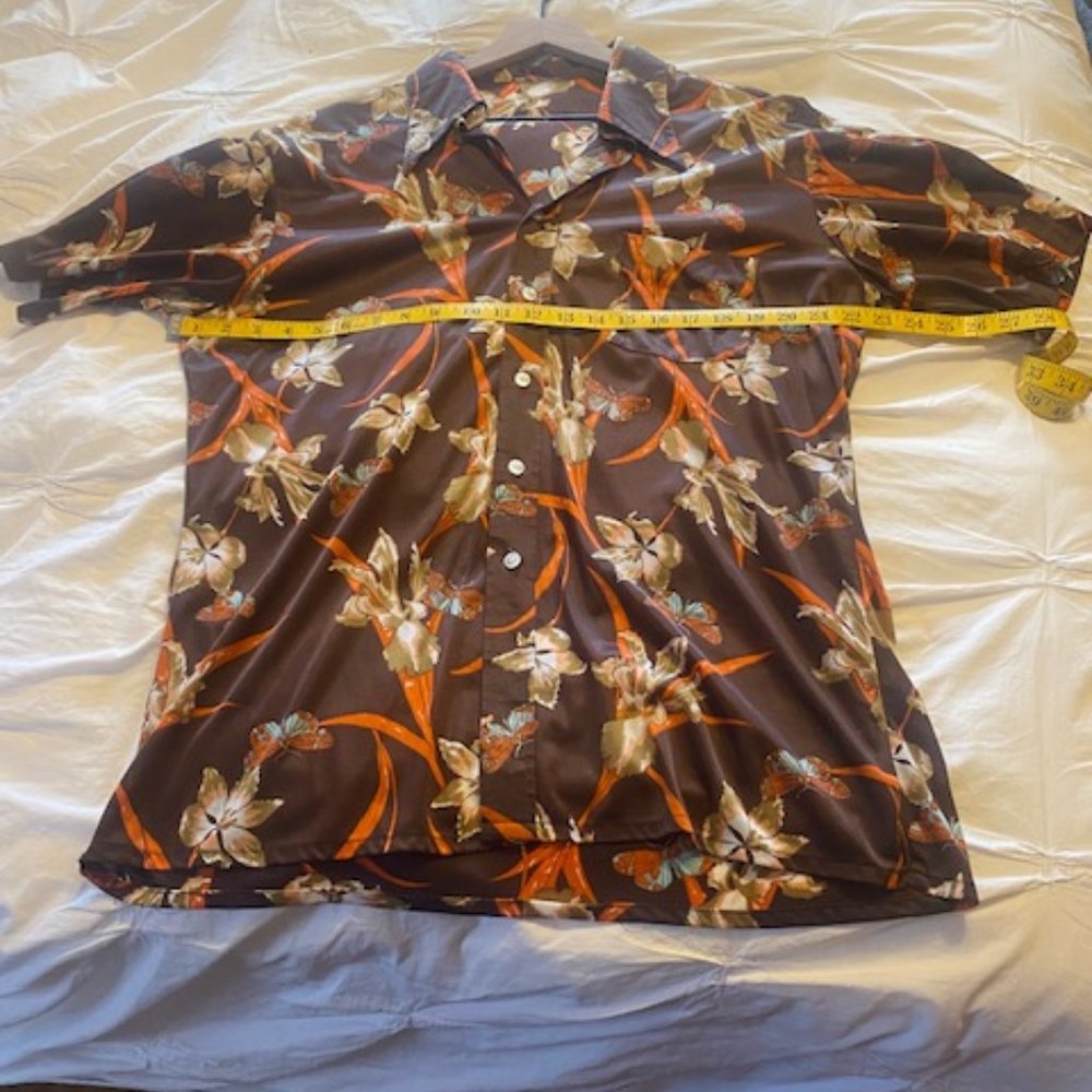 Sweet Vintage Polyester Brown Shirt